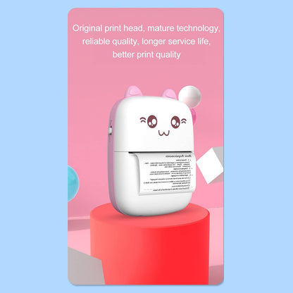 Pocket Mini Printer, Mobile Phone Bluetooth Connection Wireless Mini Thermal Printer with Android or iOS APP for Pictures, Portable Smart Printer,Contains 1 Rolls Thermal Paper, with Fast Paper Output for Photo Image - Discount Karo