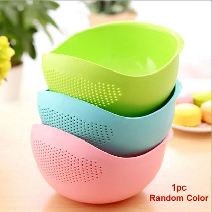 Virgin Rice Bowl Durable Plastic Strainer, Water Strainer | Vegetable & Fruits Washing Bowl - Discount Karo