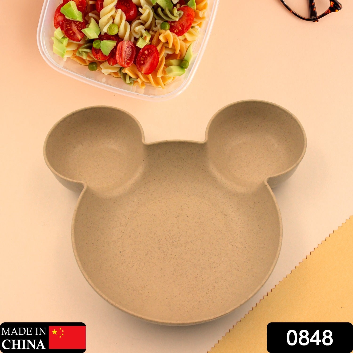 Mickey Mouse Shape Plates for Kids, BPA Free, & Unbreakable Children’s Food Plate, Kids Bowl, Fruit Plate, Baby Cartoon Pie Bowl Plate, Tableware (1 Pc) - Discount Karo