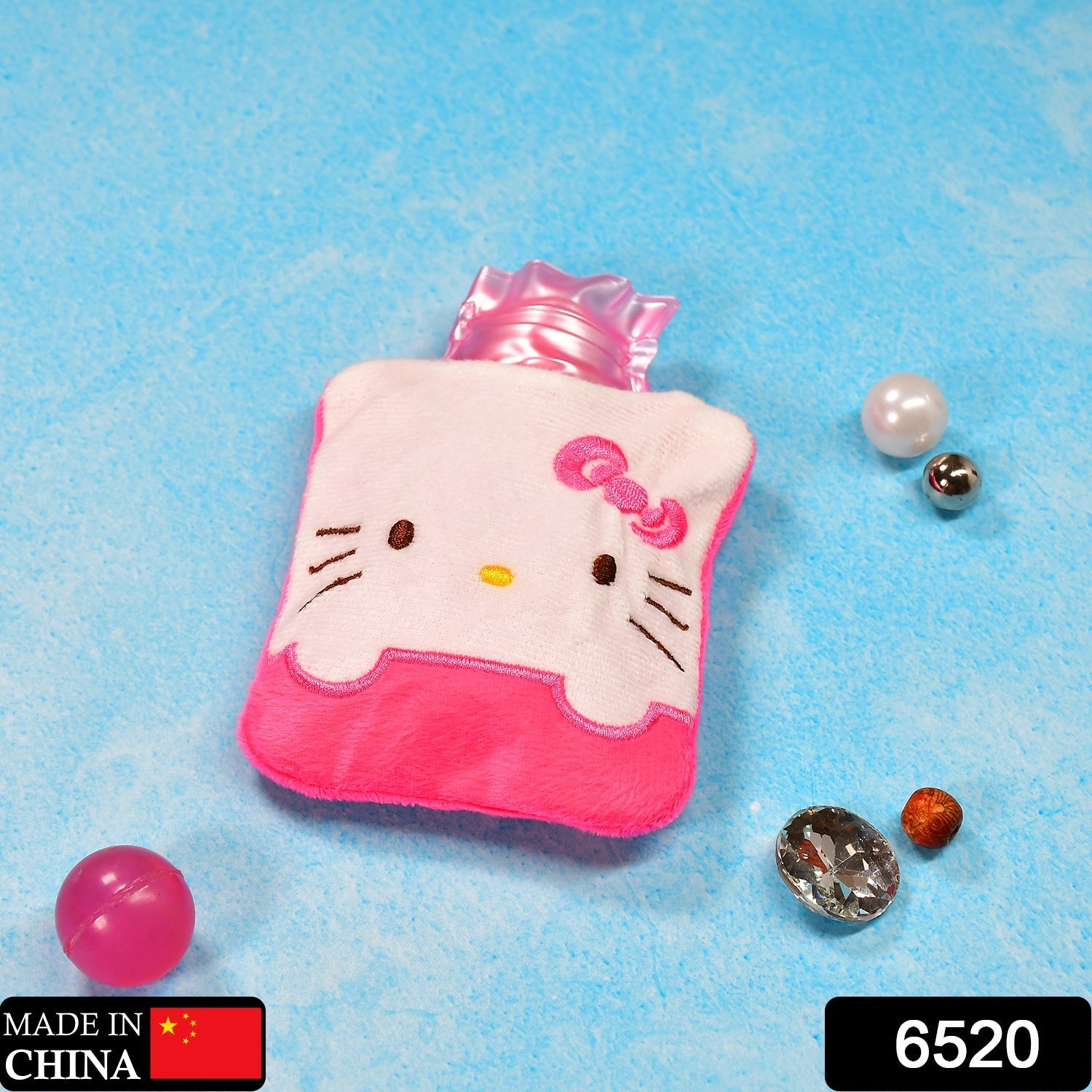 Pink Hello Kitty Small Hot Water Bag with Cover for Pain Relief - Discount Karo