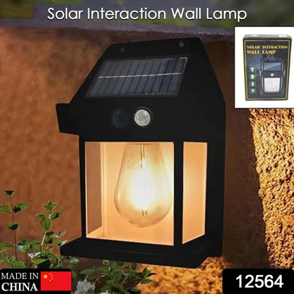 Solar Wall Lights / Lamp Outdoor, Wireless Dusk to Dawn Porch Lights Fixture, Solar Wall Lantern with 3 Modes & Motion Sensor, Waterproof Exterior Lighting with Clear Panel (1 Pc ) - Discount Karo