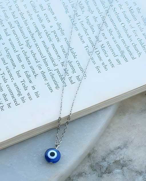 PD Enterprise Evil Eye Circular Mini Pendant Blue