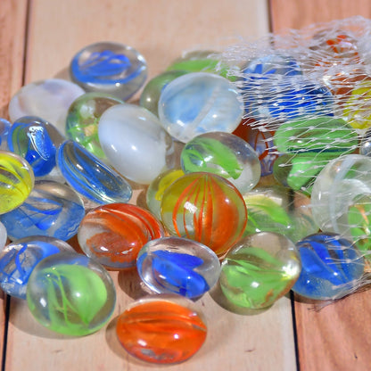 4020 Glass Gem Stone, Flat Round Marbles Pebbles for Vase Fillers, AttrDraft pebbles for Aquarium Fish Tank. 