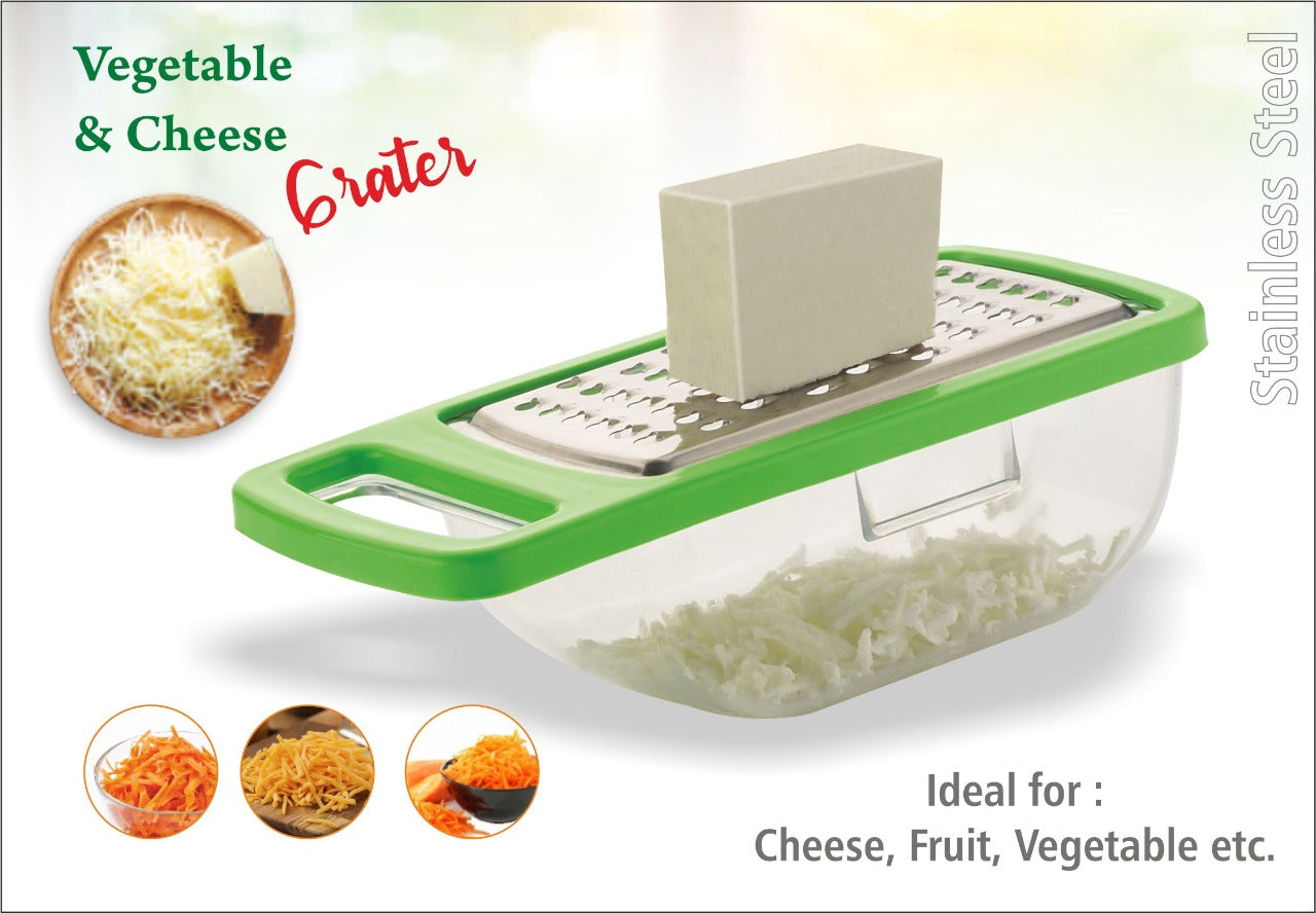 Cheese Grater / Slicer / Chopper With Stainless Steel Blades - Discount Karo