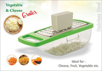 Cheese Grater / Slicer / Chopper With Stainless Steel Blades - Discount Karo