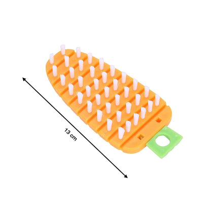 Vegetable Scrubbing Brush, Vegetable Scrubber Nonâ€‘Toxic Fruit Brush Carrot Shape Vegetable Brush for Potato for Vegetable - Discount Karo