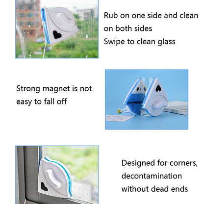 4976 Double face glass cleaner Window Squeegee, Magnetic Window Washing Equipment. 