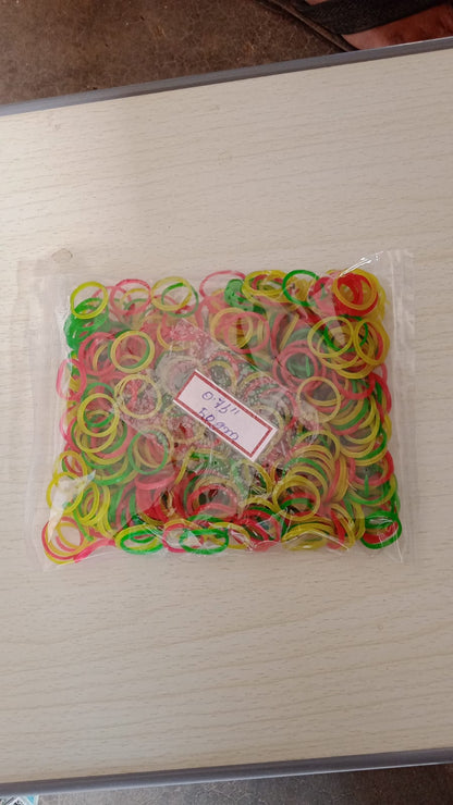 Rubber Band For Office/Home and Kitchen Accessories Item Products, Elastic Rubber Bands, Flexible Reusable Nylon Elastic Unbreakable, For Stationery, School  Multicolor (0.75 Inch, 50 GM) - Discount Karo