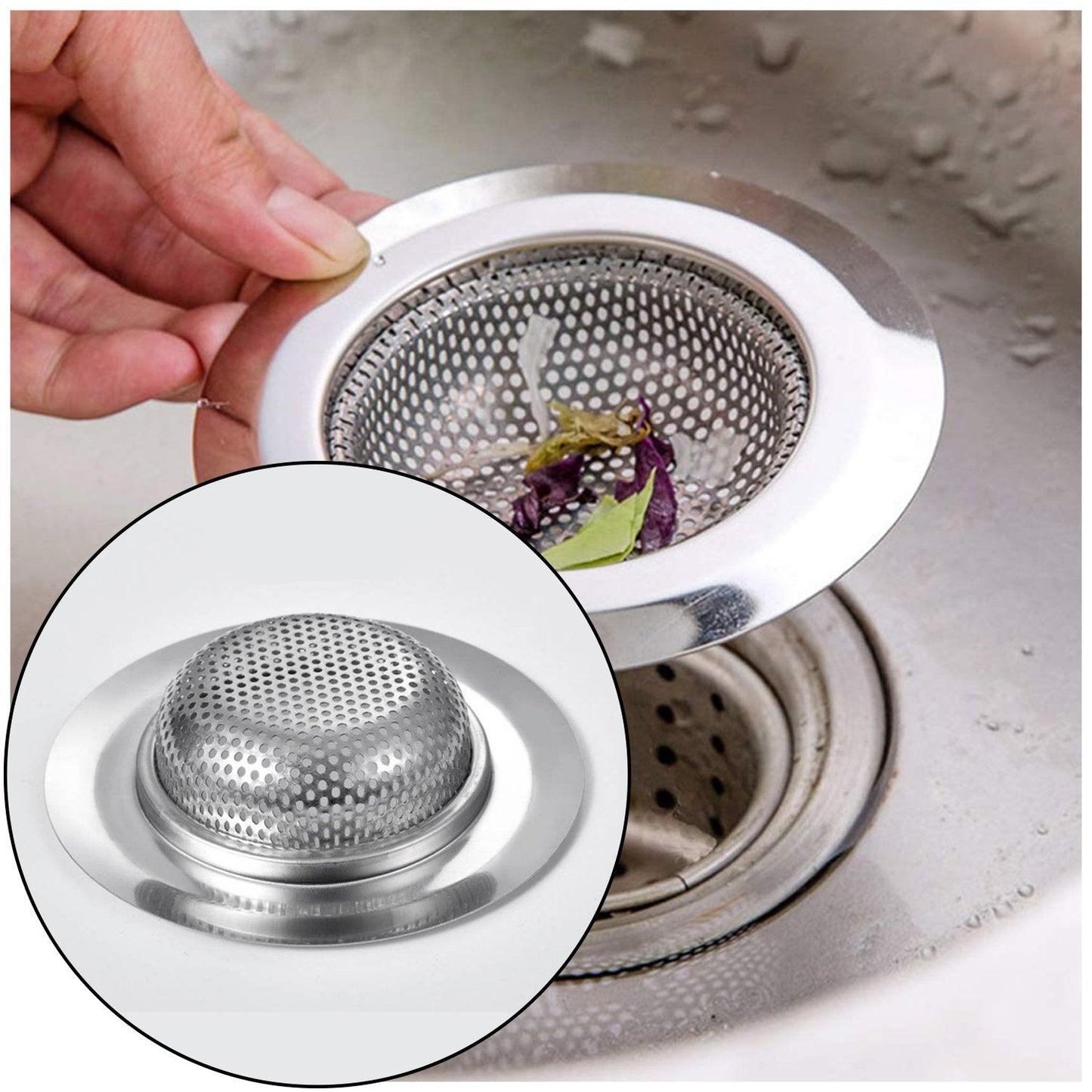 Stainless Steel Sink / Wash Basin Drain Strainer - Discount Karo