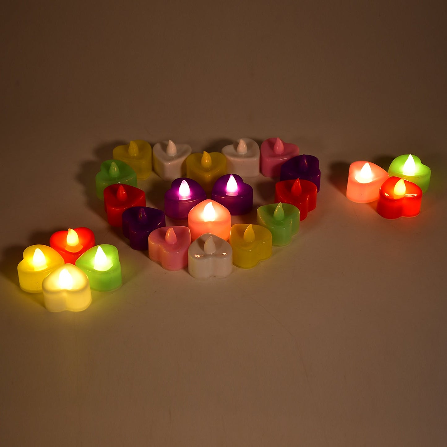 6561 HEART LED FESTIVAL TEALIGHT WITH BATTRY OPRATE ( 24PCS ) 