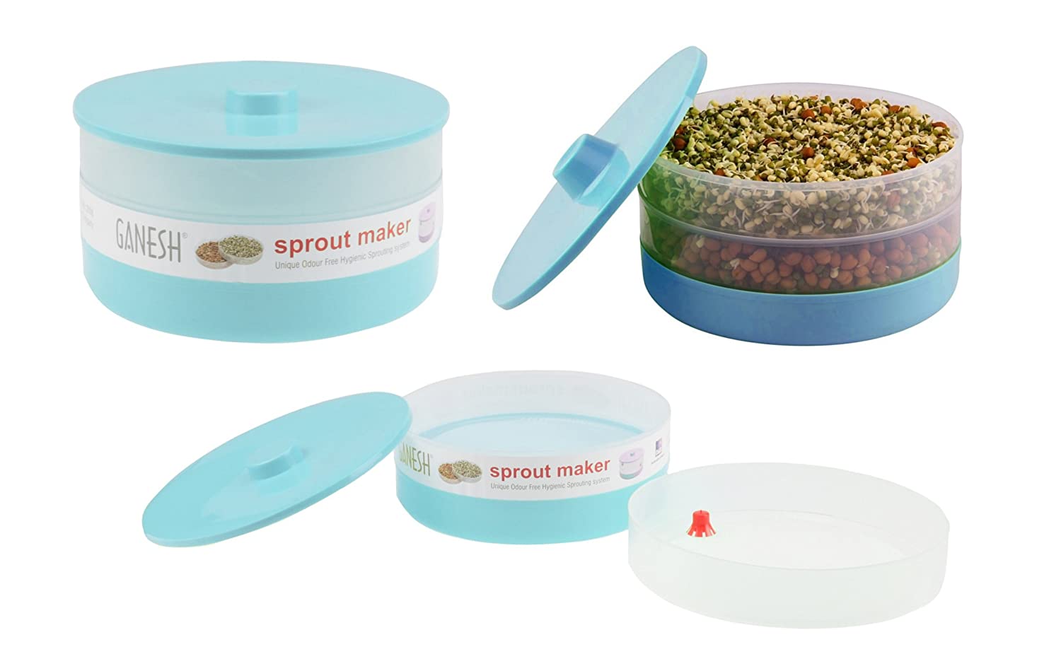 8109 Ganesh Sprout Maker Bean Bowl (1800 Ml) 