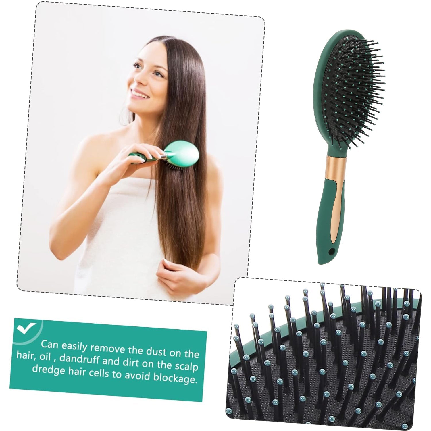 Massage Comb, Air Cushion Massage Hair Brush Ergonomic Matt Disappointment for Straight Curly Hair Cushion Curly Hair Comb for All Hair Types, Home Salon DIY Hairdressing Tool  (1 Pc) - Discount Karo