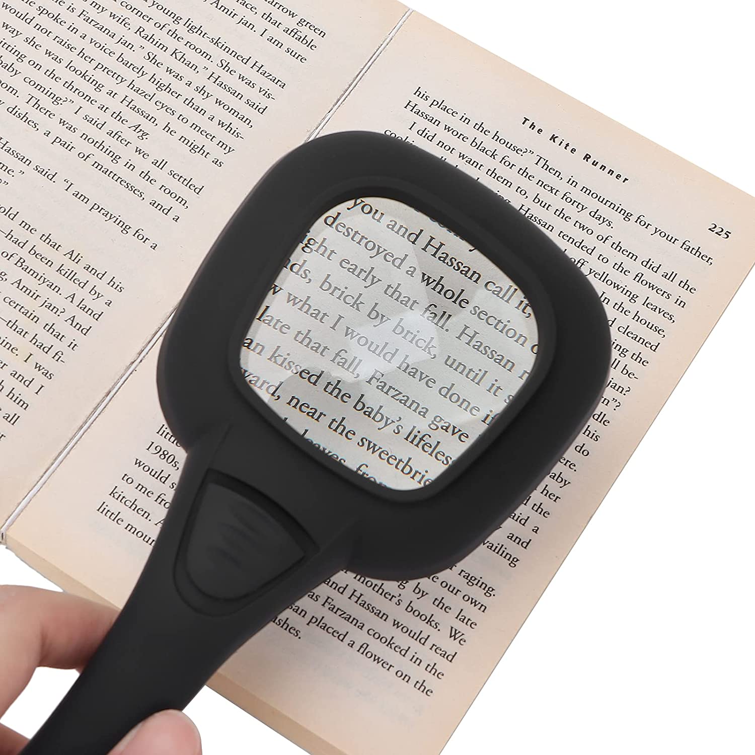 1573A Handheld Magnifying Glass 6 LED Illuminated Lighted Magnifier for Seniors Reading, Soldering, Inspection, Coins, Jewelry, Exploring 