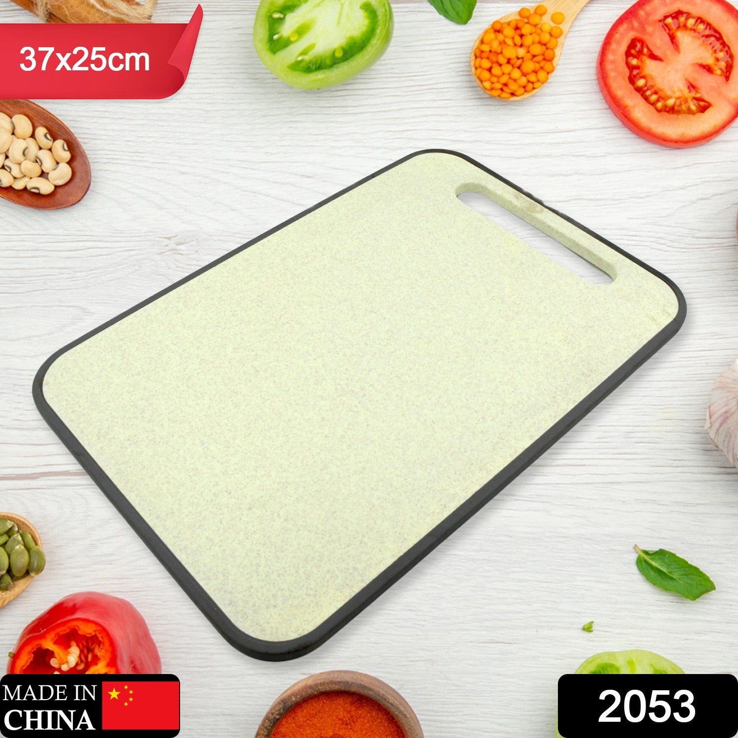 Plastic Chopping Board (Large): 37x25cm, Multipurpose Cutting Board - Discount Karo