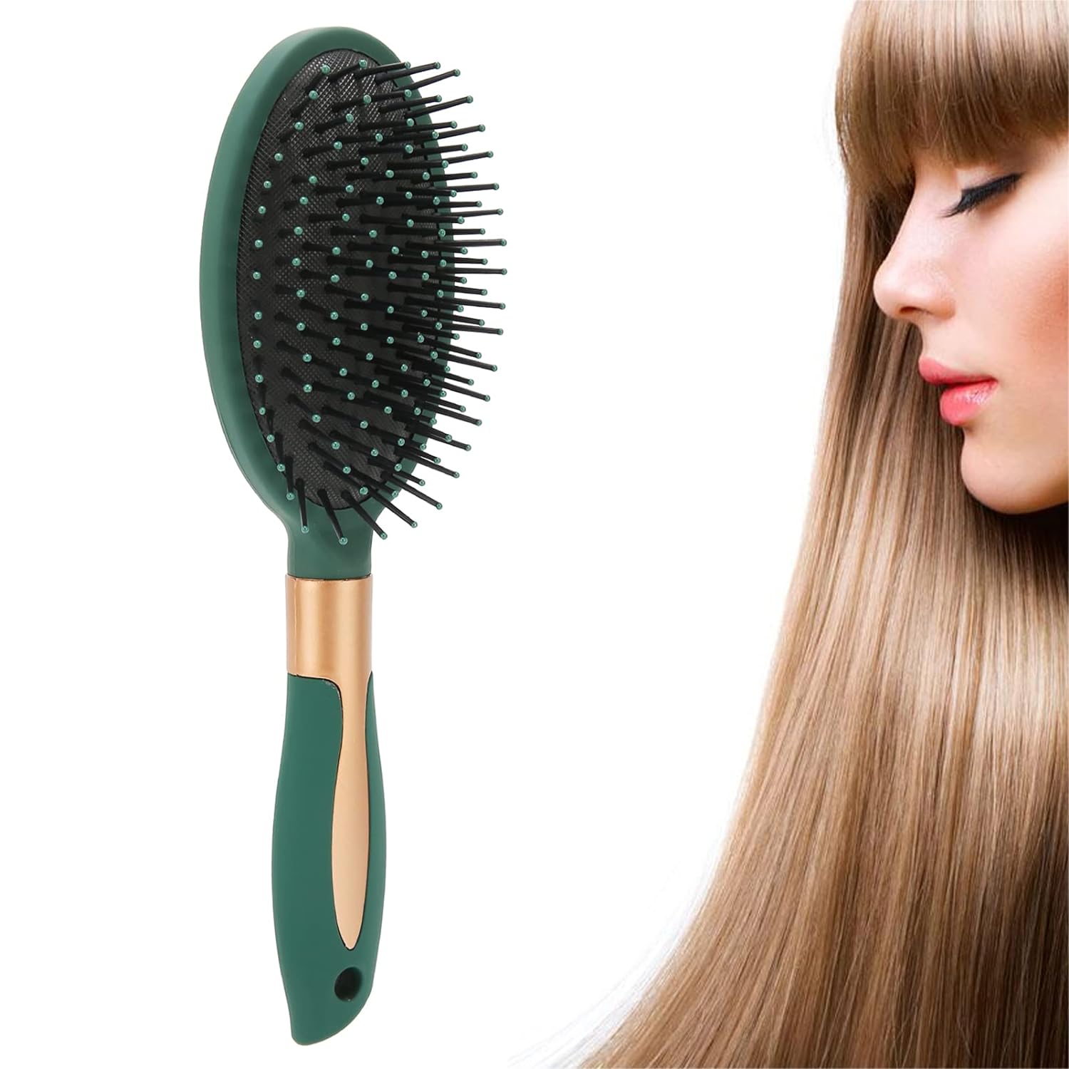 Massage Comb, Air Cushion Massage Hair Brush Ergonomic Matt Disappointment for Straight Curly Hair Cushion Curly Hair Comb for All Hair Types, Home Salon DIY Hairdressing Tool  (1 Pc) - Discount Karo