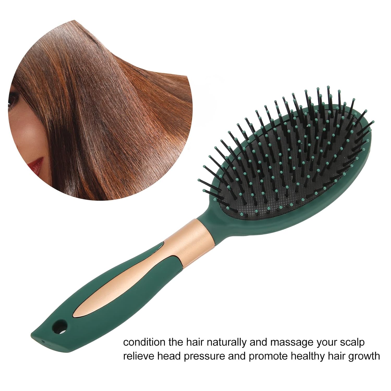 Massage Comb, Air Cushion Massage Hair Brush Ergonomic Matt Disappointment for Straight Curly Hair Cushion Curly Hair Comb for All Hair Types, Home Salon DIY Hairdressing Tool  (1 Pc) - Discount Karo