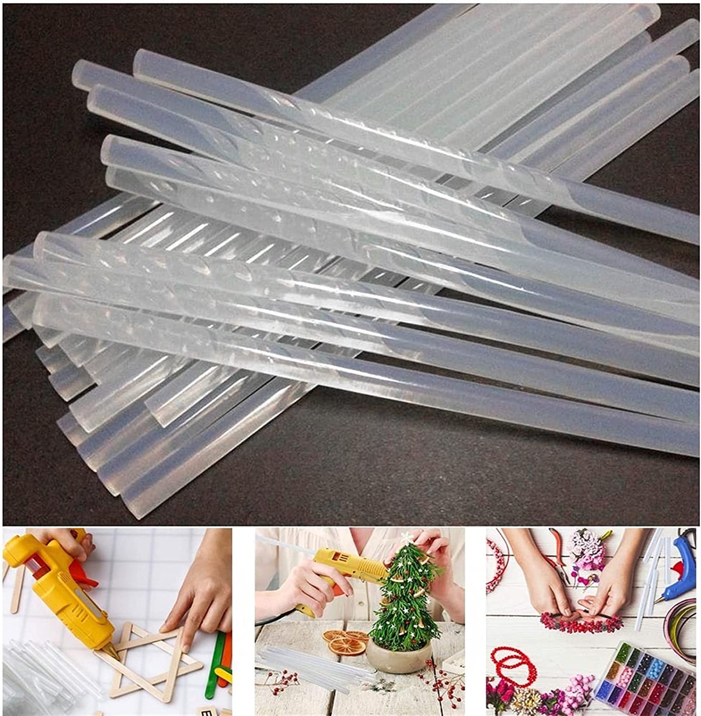 Glue Sticks for Craft and Art Decoration Craft Work Multi-Purpose Transparent HOT MELT Glue Sticks ( 1 Kg ) - Discount Karo