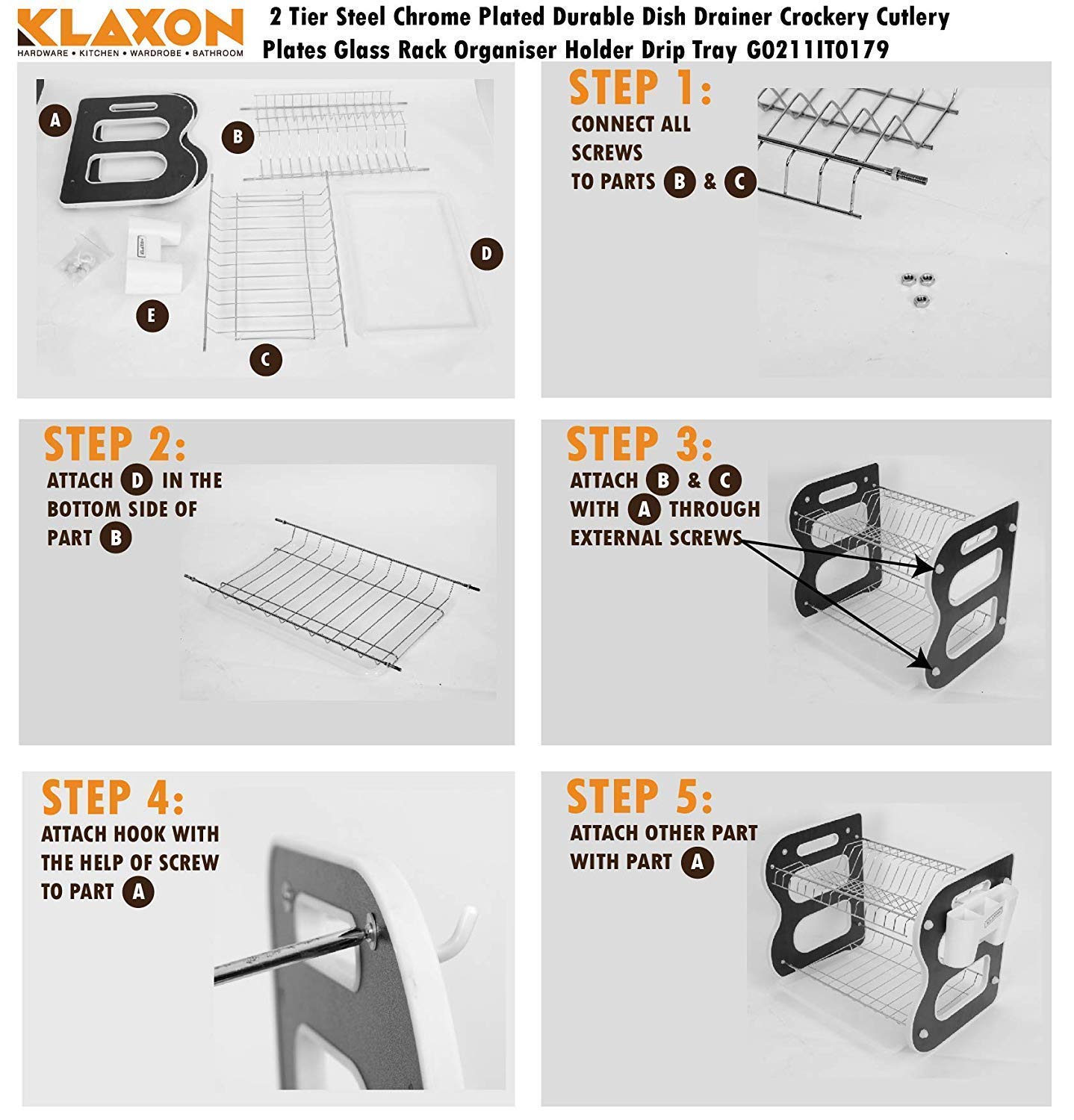 DISH DRAINER TWO LAYER DISH DRYING RACK WITH DRAIN BOARD - Discount Karo