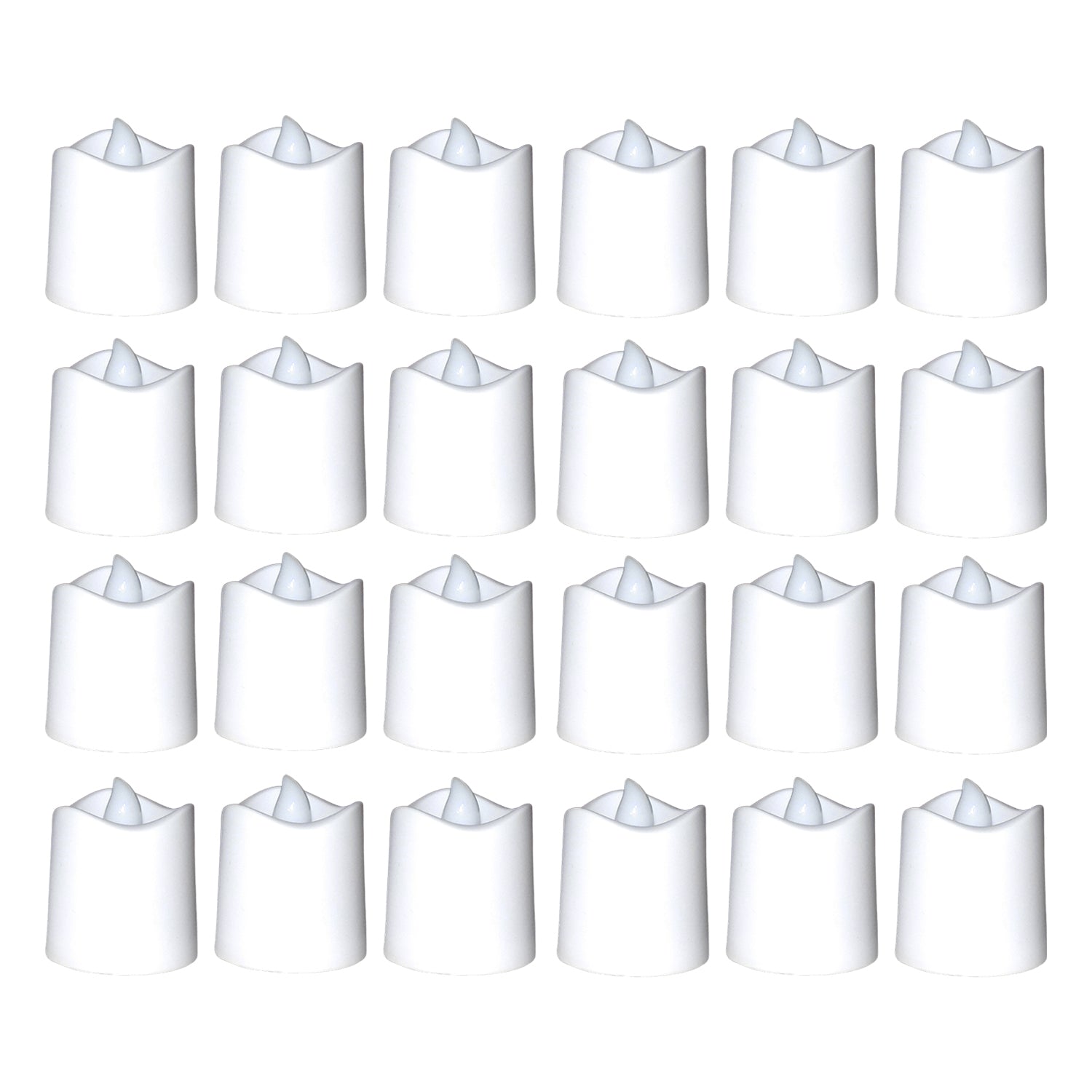 7221 Festival Decorative - LED Tealight Candles (White, 24 Pcs) 