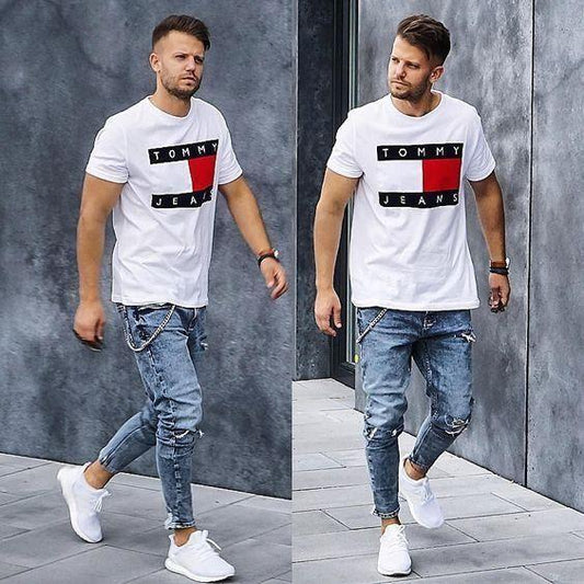 Polyester Printed Half Sleeves T-Shirt