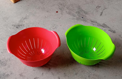 Plastic Fruits Vegetable Noodles Pasta Washing Bowl & Strainer - Discount Karo