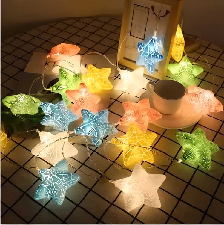 Multicolor Crack Star String light - Discount Karo