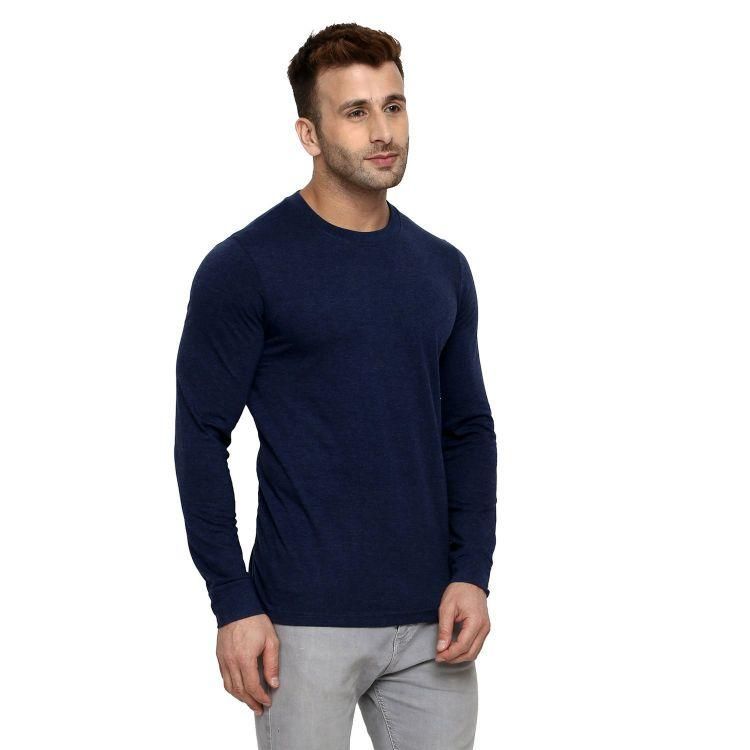 Cotton Solid Full Sleeves T-Shirt