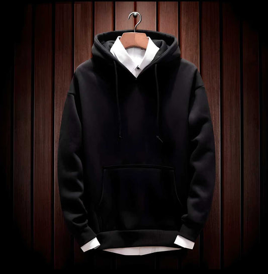 Cotton Solid Hoodie