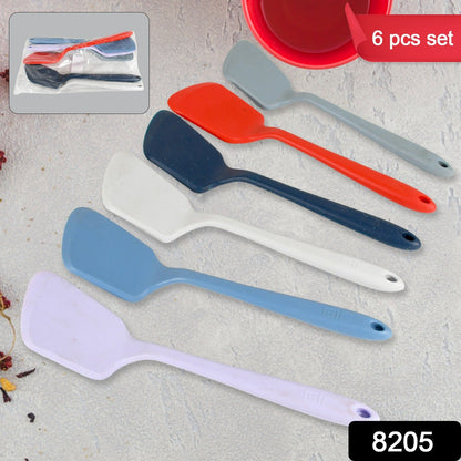 Multipurpose Silicone Spoon, Silicone Basting Spoon Non-Stick Kitchen Utensils Household Gadgets Heat-Resistant Non Stick Spoons Kitchen Cookware Items For Cooking and Baking (6 Pcs Set) - Discount Karo