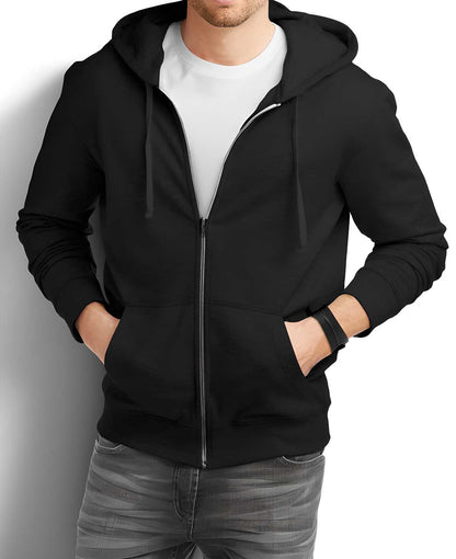 Cotton Solid Hoodie Jacket