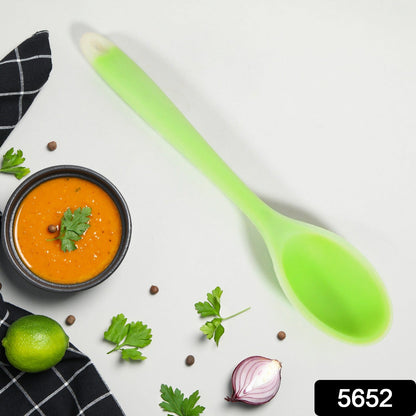 Multipurpose Silicone Spoon, Silicone Basting Spoon Non-Stick Kitchen Utensils Household Gadgets Heat-Resistant Non Stick Spoons Kitchen Cookware Items For Cooking (1 pc / 27 Cm) - Discount Karo