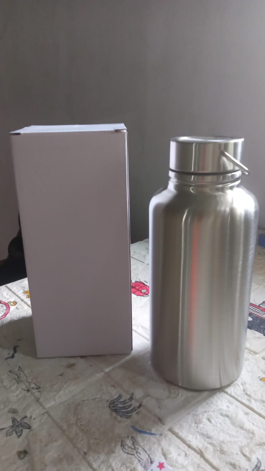 Stainless Steel Water Bottle with Handle (Large): Leak Proof, Hot & Cold, Gym - Discount Karo