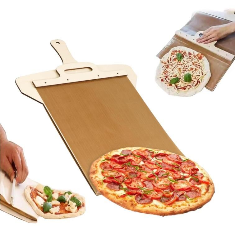 Wooden Pizza Paddle with Smooth Handle for Transfer The Pizza Crust - Discount Karo