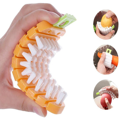 Vegetable Scrubbing Brush, Vegetable Scrubber Nonâ€‘Toxic Fruit Brush Carrot Shape Vegetable Brush for Potato for Vegetable - Discount Karo