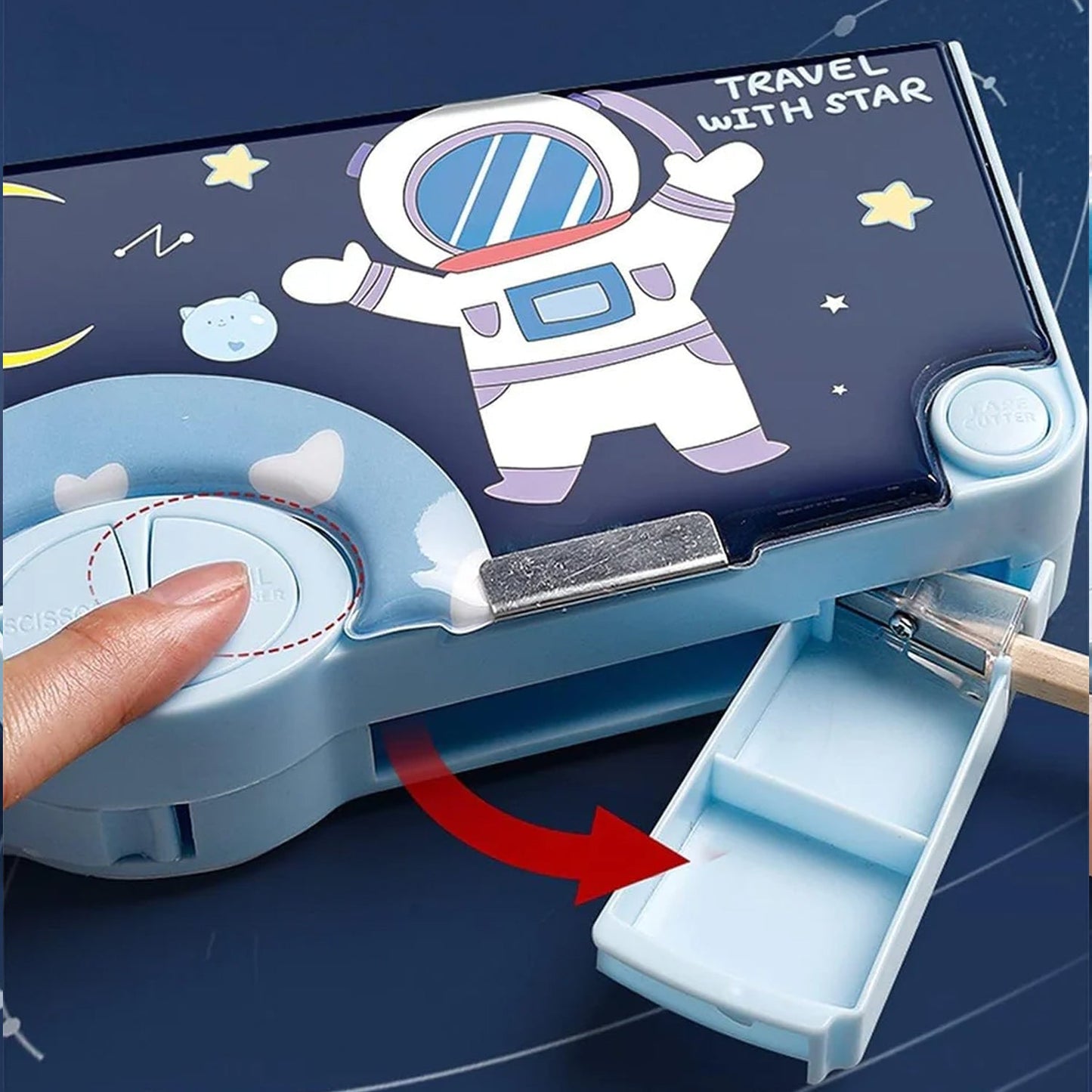 Multifunctional Pencil Box for Kids, Space Pencil Box For Boys, Kids Pencil Box for Boys & Girls, Magnetic Pencil Box for Boys, Pop up Pencil Box, Space Theme Return Gifts for Kids (Space Pencil Box) - Discount Karo