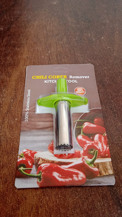 Small Stainless Steel Chili Corer Remover Kitchen Tool (1 Pc) - Discount Karo