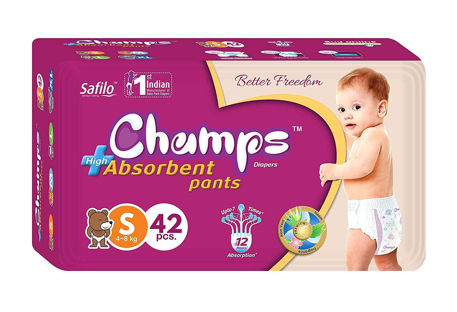 Premium Champs High Absorbent Pant Style Diaper Small, Medium and Large Size Diaper - Discount Karo