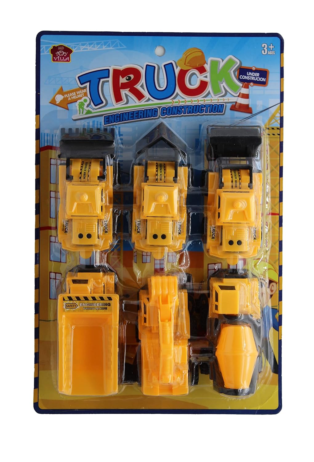 Vehicle Car Engineering Automobile Construction Car Toys Set for Children Kids Crane Excavator Road Roller Forklift Mixer Truck Transporter Truck Machine Construction Toys (6 Pcs Set) - Discount Karo