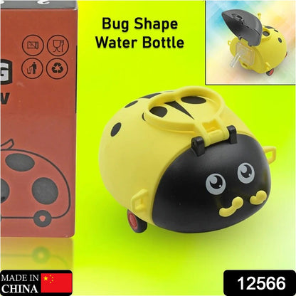 Cute Plastic Bug Shape Water Bottle with adjustable shoulder strap, 4 wheel &  Straw, portable drinking cup Water Bottle For Kids | Water Bottle | Return Gift For Kids | Water Bottle With Straw | School Kinds Water Bottle (1 Pc) - Discount Karo