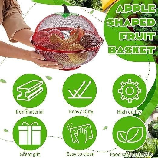 Apple Shape Net Fruits & Vegetables Basket for Kitchen - Discount Karo