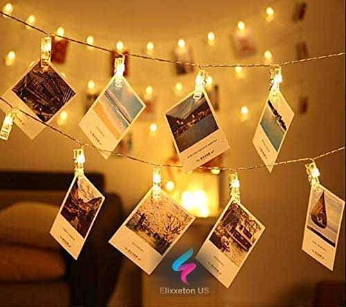 Home 16 LED Photo Clip String Lights for Hanging Photos Cards - Discount Karo