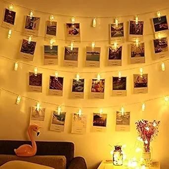 Home 16 LED Photo Clip String Lights for Hanging Photos Cards - Discount Karo