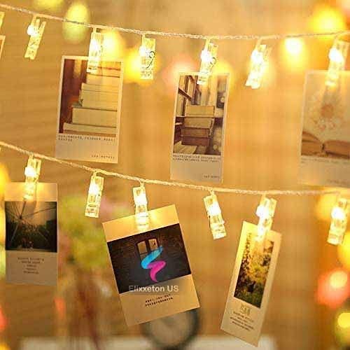 Home 16 LED Photo Clip String Lights for Hanging Photos Cards - Discount Karo