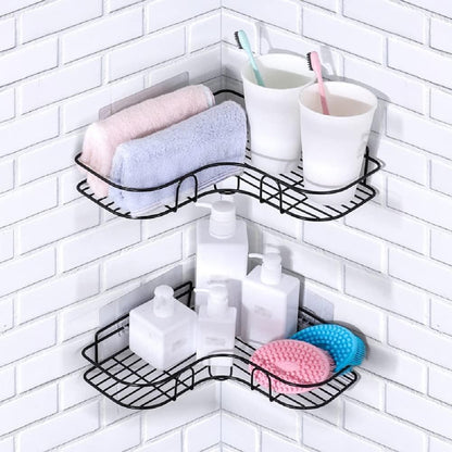 Metal Bathroom Corner Rack Storage Shelves - Discount Karo