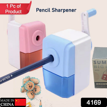 Pen Pencil Sharpener | Simple Student Office Pencil Sharpener | Fashionable and Convenient Non-Slip Base Pencil Sharpener，Lightweight Manual Sharpener, Non-Slip Handle (1 Pc) - Discount Karo