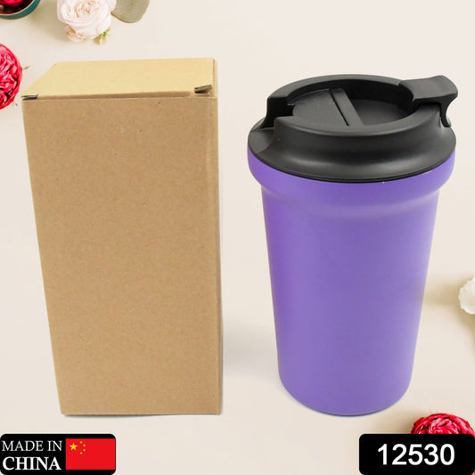 Stainless Steel Vacuum Insulated Coffee Cup (1 Pc) - Travel Mug, Leak Proof Lid - Discount Karo