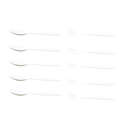 2422 Dinnerware Cutlery Premium Plastic Spoon And Fork Set - 10 pcs 