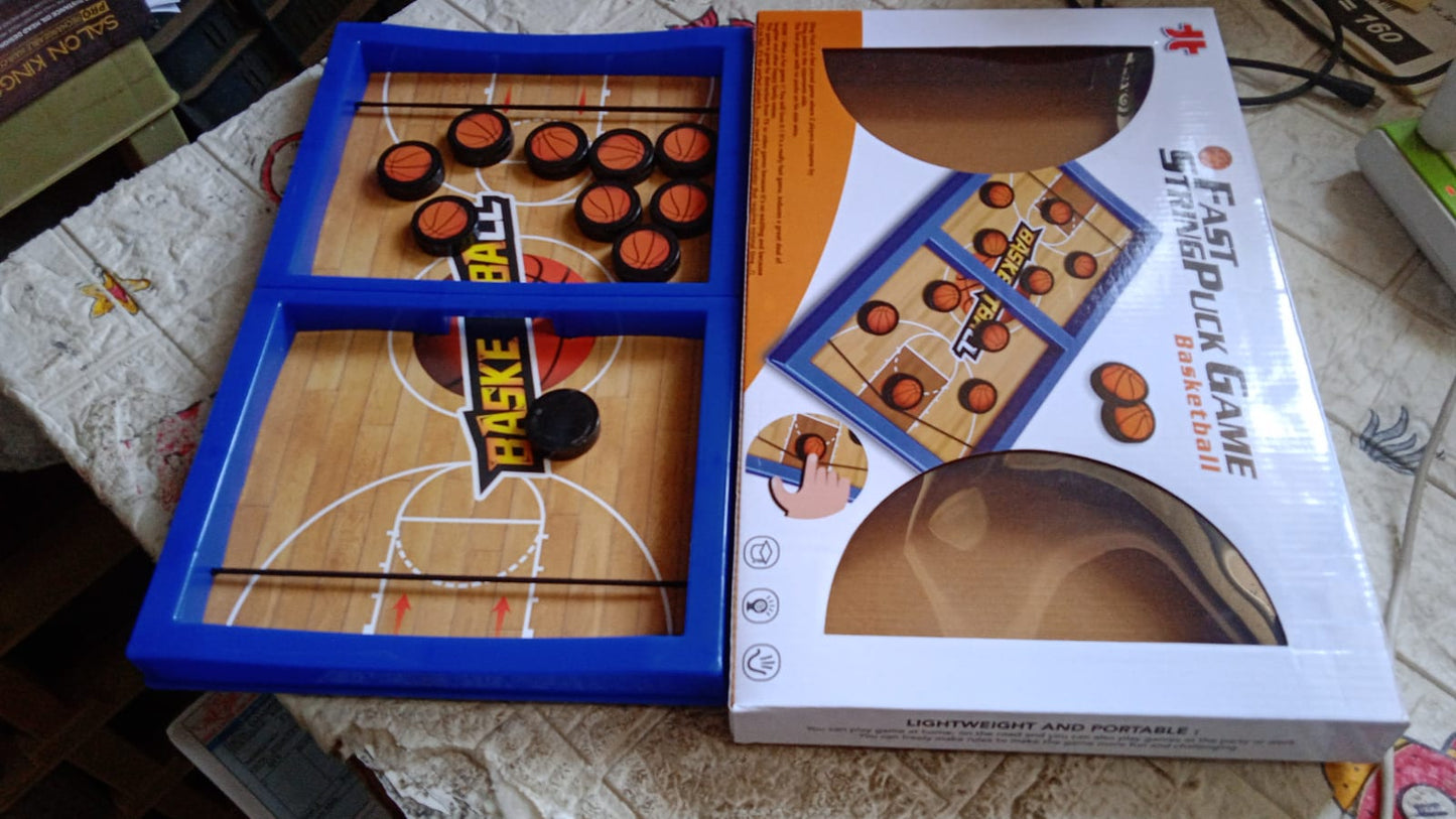 Fast Sling Basketball Puck Game Paced Table Desktop Battle Ice Hockey Game for Adults and Kids Parent-Child Winner Board Games InterDraftToy, Desktop Table Game - Discount Karo