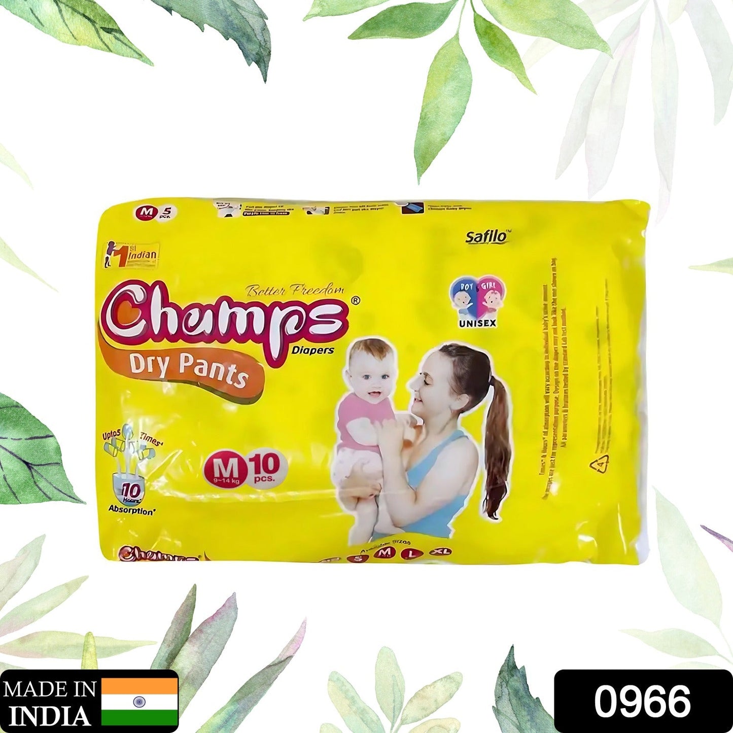 Travel Must-Have: Champs Medium Diaper Pants (10 Pcs) - Leakproof - Discount Karo