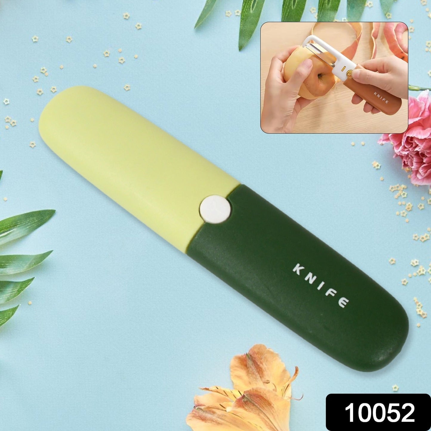 Multifunctional peeler Two in one fruit knife, fruit and vegetable cutting knife+sawtooth peeler, apple, carrot, potato, fruit slice antiskid - Discount Karo